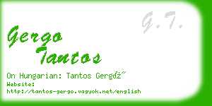 gergo tantos business card